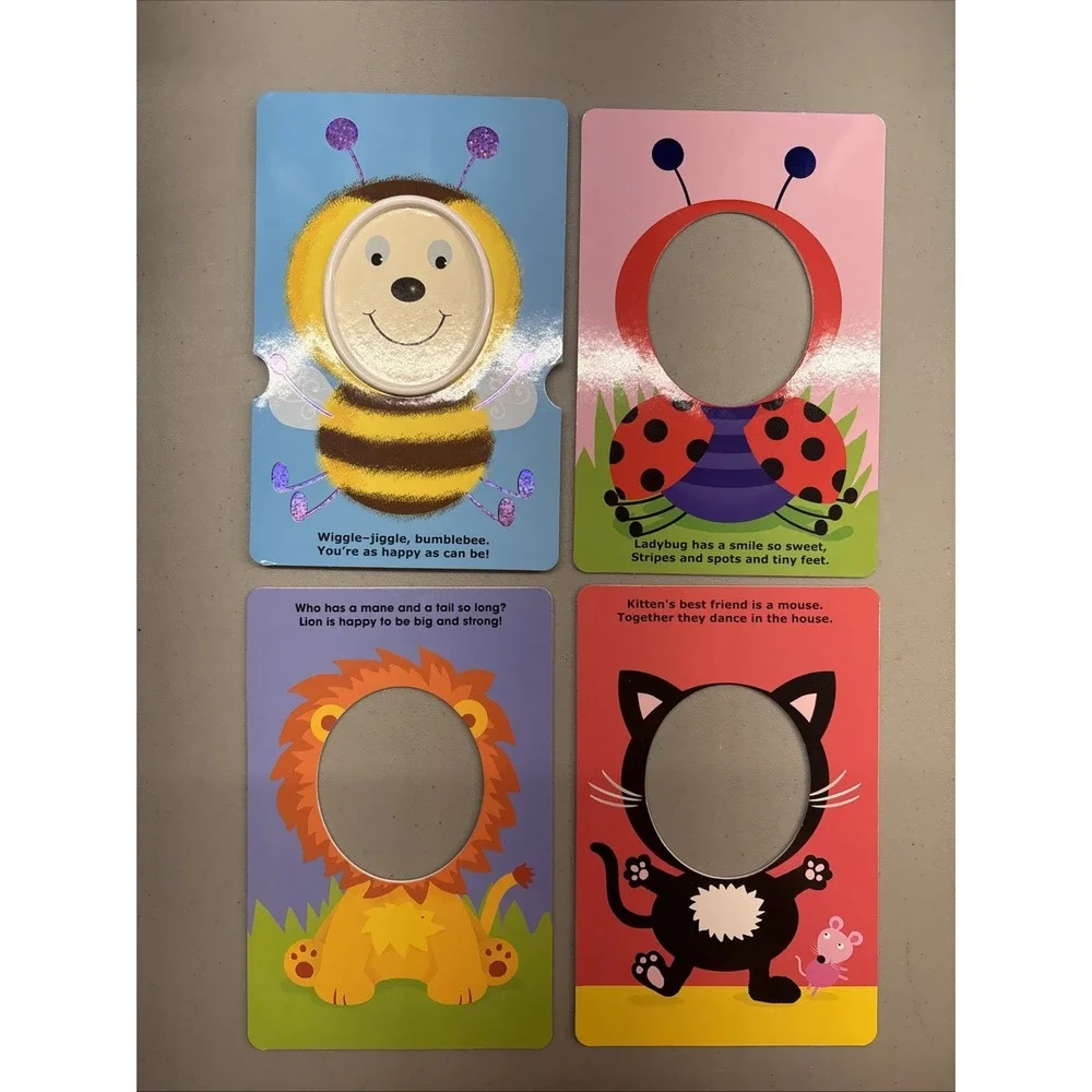 School Zone Happy Faces Infant Mirror Cards 7 Double-Sided Cards Cognitive